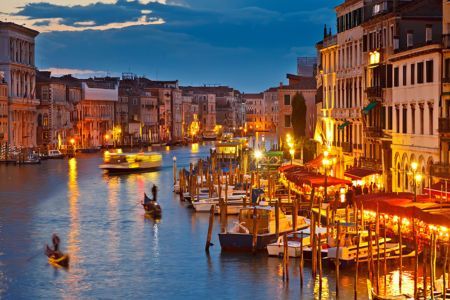 Grand Canal at night, Venice